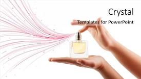  Presentation with colorful hands - Presentation theme featuring decent floral - close up of woman hands background and a white colored foreground