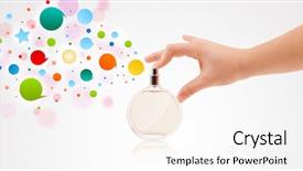  Presentation with colorful hands - Theme consisting of decent floral - close up of woman hands background and a  colored foreground