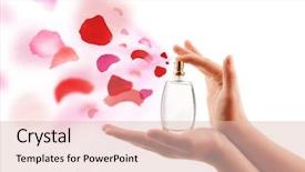  Presentation with woman hands raised to sky - Colorful presentation theme enhanced with decent floral - close up of woman hands backdrop and a lemonade colored foreground