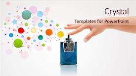  Presentation with colorful hands - Theme enhanced with decent floral - close up of woman hands background and a  colored foreground