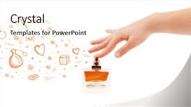  Presentation with out line of glass bottle - Beautiful PPT theme featuring decent floral - colored sketches coming backdrop and a  colored foreground