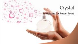  Presentation with perfume - Amazing slide set having decent floral - colored sketches coming backdrop and a  colored foreground