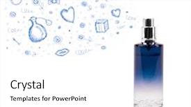  Presentation with perfume - Presentation design enhanced with decent floral - colored sketches coming background and a  colored foreground