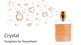  Presentation with out line of glass bottle - Presentation theme consisting of decent floral - colored sketches coming background and a  colored foreground