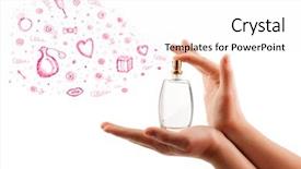  Presentation with out line of glass bottle - Beautiful presentation theme featuring decent floral - colored sketches coming backdrop and a  colored foreground