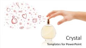  Presentation with out line of glass bottle - Slides featuring decent floral - colored sketches coming background and a  colored foreground