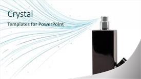  Presentation with out line of glass bottle - Beautiful presentation featuring decent floral - perfume bottle spraying colored lines backdrop and a  colored foreground