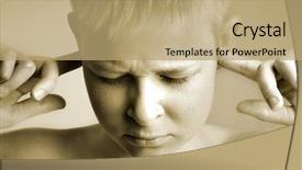  Presentation with hear - Cool new PPT theme with decibels - i can't hear you backdrop and a  colored foreground