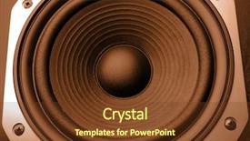  Presentation with speaker - Amazing slides having decibels - closeup of stereo loud speaker backdrop and a tawny brown colored foreground