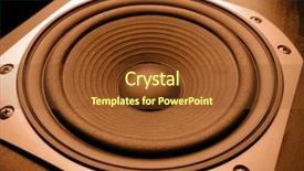  Presentation with closeup of sugarcane plants - PPT theme consisting of decibels - closeup of stereo loud speaker background and a  colored foreground