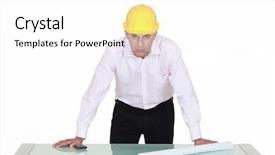  Presentation with sports management coach drawing soccer - Amazing presentation theme having decision maker - architect leaning over a drawing backdrop and a white colored foreground