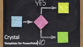  Presentation with flowchart - Theme consisting of decision making process blank flowchart background and a dark gray colored foreground