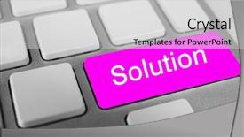  Presentation with doll button eyed - Beautiful theme featuring decision support systems - close up of solution keyboard backdrop and a light gray colored foreground