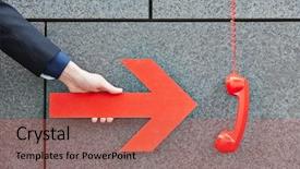  Presentation with red seaweed - Presentation theme consisting of fingerpost - hand pointing with big red background and a gray colored foreground