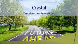  Presentation with road marking - Amazing presentation having decision tree - future concept text future ahead backdrop and a sky blue colored foreground