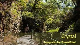  Presentation with hiking - PPT theme consisting of decision tree - traveling asian woman hiking background and a tawny brown colored foreground