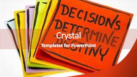  Presentation with black ink - Colorful slide deck enhanced with decisions determine destiny reminder - handwriting backdrop and a crimson colored foreground