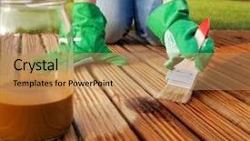  Presentation with floor - Audience pleasing PPT theme consisting of deck - applying protective varnish backdrop and a coral colored foreground