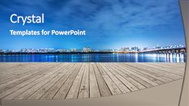  Presentation with scene - Cool new presentation with deck - night scene of empty wood backdrop and a teal colored foreground