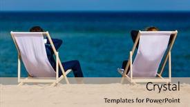  Presentation with relaxing - Presentation consisting of deck free - woman and man relaxing background and a lemonade colored foreground