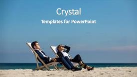  Presentation with man joined woman - Slide set with deck free - woman and man relaxing background and a teal colored foreground