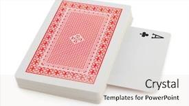  Presentation with deck of playing cards - Audience pleasing presentation design consisting of deck of playing cards isolated backdrop and a white colored foreground