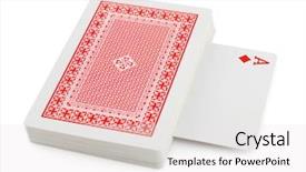  Presentation with deck of playing cards - Theme enhanced with deck of playing cards isolated background and a white colored foreground