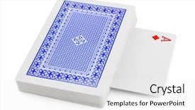  Presentation with playing cards - Theme featuring deck of playing cards isolated background and a white colored foreground