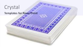  Presentation with playing cards - PPT layouts featuring deck-of-playing-cards-isolated background and a light blue colored foreground