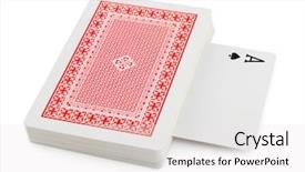  Presentation with playing cards - Presentation theme featuring deck of playing cards isolated background and a white colored foreground