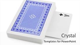  Presentation with deck of playing cards - Colorful presentation enhanced with deck of playing cards isolated backdrop and a white colored foreground