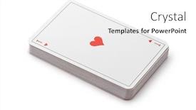  Presentation with playing cards - Amazing PPT theme having deck-of-playing-cards backdrop and a white colored foreground