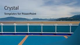  Presentation with cruise ship - PPT theme having deck on a cruise ship background and a  colored foreground