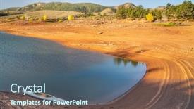  Presentation with wildfire - Beautiful PPT theme featuring decked-expedition-canoe backdrop and a ocean colored foreground