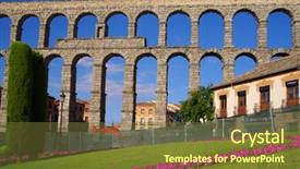  Presentation with world heritage sites - Audience pleasing PPT layouts consisting of roman aqueduct of segovia declared backdrop and a  colored foreground