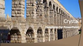  Presentation with world heritage sites - Cool new PPT layouts with roman aqueduct of segovia spain backdrop and a  colored foreground