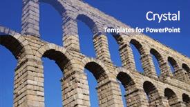  Presentation with world heritage sites - Slide set consisting of roman aqueduct of segovia spain background and a  colored foreground