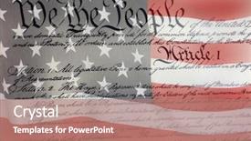  Presentation with declaration independence - Presentation having declaration independence - american constitution with usa flag background and a coral colored foreground