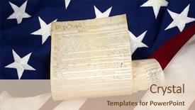  Presentation with declaration independence - Audience pleasing presentation design consisting of declaration independence - rolled us constitution on american backdrop and a lemonade colored foreground
