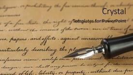  Presentation with declaration independence - Presentation featuring declaration independence - vintage pen on a handwritten background and a coral colored foreground