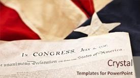  Presentation with declaration independence - Colorful presentation theme enhanced with declaration of independence selective focus backdrop and a lemonade colored foreground