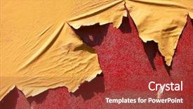  Presentation with paint - Presentation design enhanced with decline oil industry - yellow peeling paint on rusted background and a red colored foreground