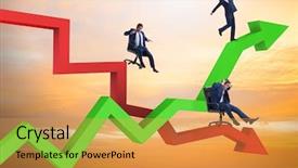  Presentation with decline of mughal empire - Slides having declining profit - growth and decline concept background and a  colored foreground