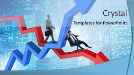  Presentation with bcg growth share analysis - Presentation design consisting of declining profit - growth and decline concept background and a  colored foreground