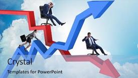  Presentation with mughal empire decline 1857 - Audience pleasing presentation consisting of declining profit - growth and decline concept backdrop and a  colored foreground