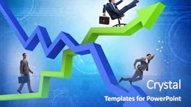  Presentation with growth - PPT theme enhanced with declining profit - growth and decline concept background and a  colored foreground