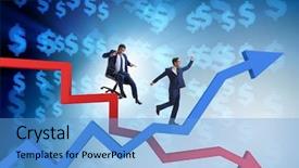  Presentation with spiritual growth and maturity - Slide deck with declining profit - growth and decline concept background and a light blue colored foreground