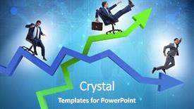  Presentation with growth - PPT layouts having declining profit - growth and decline concept background and a teal colored foreground