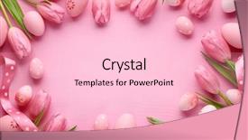  Presentation with tulip - Amazing slide deck having deco - easter eggs with tulip flower backdrop and a lemonade colored foreground