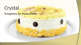  Presentation with confectionery tasty cake pops - Cool new theme with decoartion - tasty cake isolated on white backdrop and a blonde colored foreground